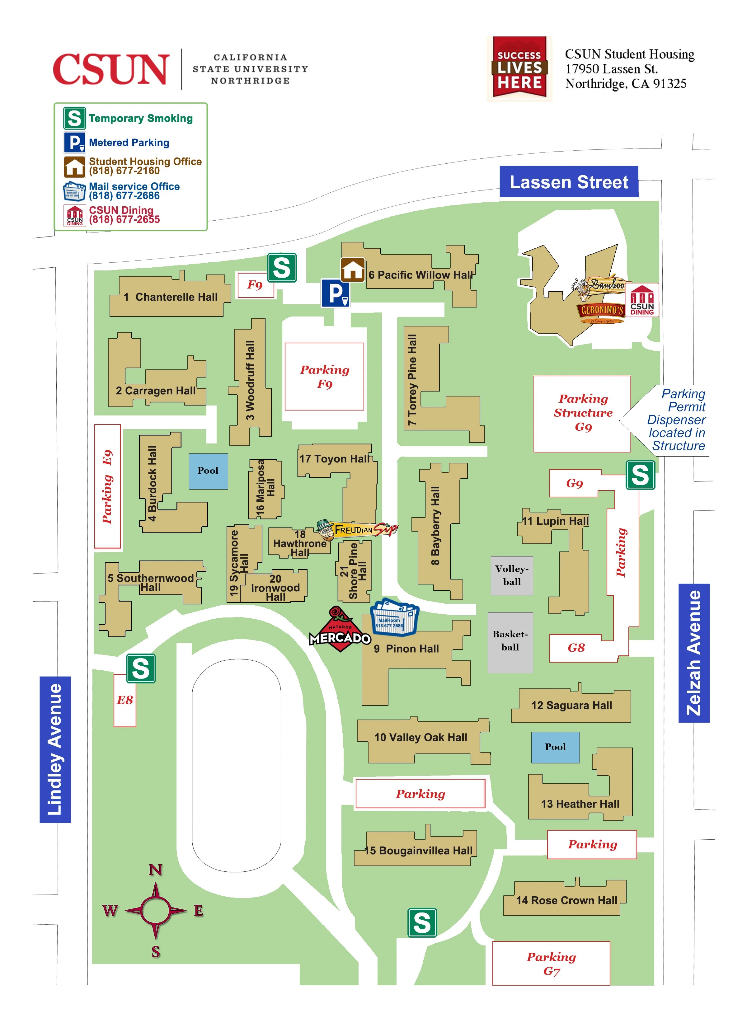 Bamboo Terrace At Geronimo S California State University Northridge Student Housing Map 